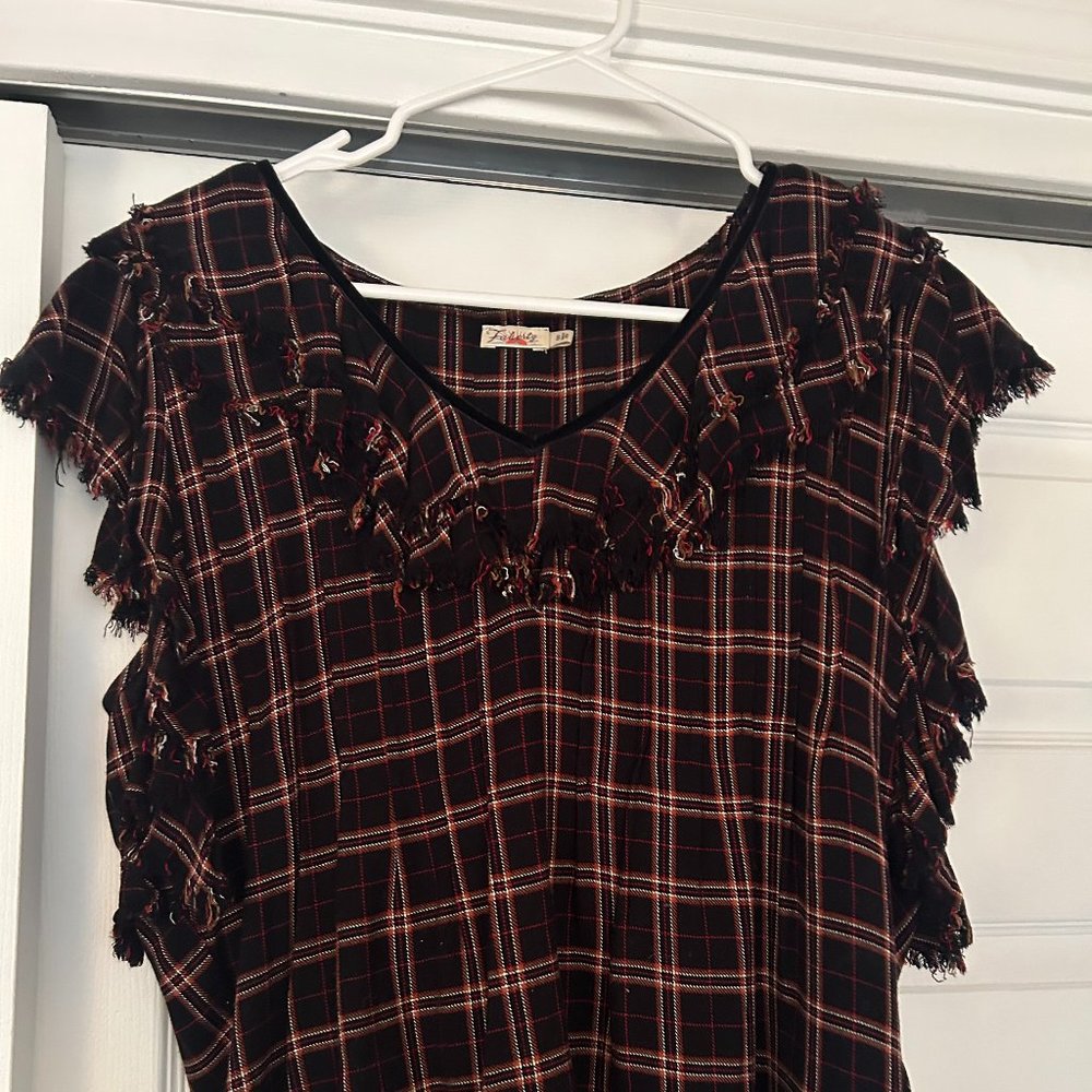 Faherty Women's Yosepha Top in Harper Plaid